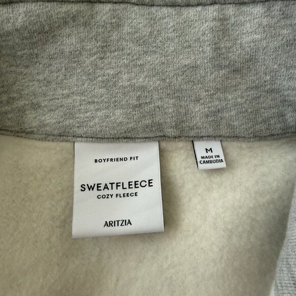 Aritzia - Cozy Sweatfleece Boyfriend 1/2 Zip Sweatshirt size M - Picture 6 of 8